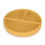 Petite&Mars Szilikon osztott kerek tányér, Take&Match, Intense Ochre, 6 hó+