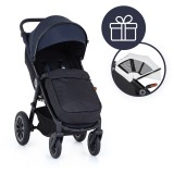 PETITEMARS PETITE&MARS Babakocsi Street+AirBlack Anthracite Blue Complete+nyári napfénytető Street+SummerSilver