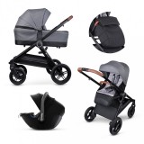 PETITEMARS PETITE&MARS Kombinált babakocsi 3in1 Trails Ultimate Grey