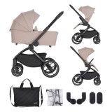 PETITEMARS Petite&Mars Kombinált babakocsi SCOUT 2in1 - Cappuccino Cream