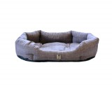 PETSY BOBÍK pamut kutyafekhely - barnás-szürke - 75 cm