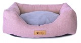 PETSY CONNIE kutya, macska poliészter fekhely - pink-szürke - 55 cm