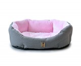 PETSY LILI kutya, macska puha pamut fekhely - szürke-pink - 50 cm