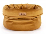 PETSY ROYAL BASKET kutya, macska bársonyos poliészter fekhely - arany - ? 40 cm