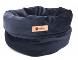 PETSY ROYAL BASKET kutya, macska bársonyos poliészter fekhely - kék - Ø 40 cm