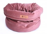 PETSY ROYAL BASKET kutya, macska bársonyos poliészter fekhely - pink - Ø 40 cm