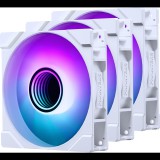 Phanteks M25 Gen2 rendszerhűtő - 120mm, DRGB, PWM, fehér, 3-pack (PH-F120M25_G2_DWT01_3P)