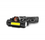 PHENOM COB+SMD LED-es fejlámpa - akkumulátorral