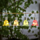 PHENOM Felakasztható szolár virág - 4 féle - 3 melegfehér LED - 17,5 x 9,5 cm