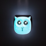 Phenom irányfény - fényszenzorral - bagoly - kék - 240V