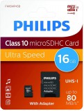 Philips 16GB microSDHC Class10 UHS-I U1 + adapterrel PH669074