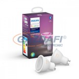 PHILIPS 929001953102 HueWCA fényforrás 2db 5.7W GU10 2200 - 6500K 350lm GU10 230V 15000h A+ IP20 bluetooth