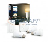 PHILIPS 929002216903 Starter Kit E27 3-as szett 8.5W A60 EU + bridge + szabályozó kapcsoló 2200-6500K - Hue WA