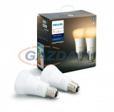 PHILIPS 929002216904 HueWA fényforrás 2db 8.5W A60 E27 2200 - 6500K 806lm E27 230V 15000h A+ IP20 bluetooth