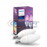 PHILIPS 929002294202 Hue LEDWCA fényforrás 6W B39 230V 2db 470lm E14 25000h A+