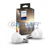 PHILIPS 929002440602 Hue LEDW 5.5W Luster fényforrás 230V 2db 470lm 2700K E14 25000h A+