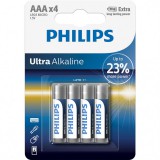 Philips Alkáli 1.5V AAA Ceruza elem ExtremeLife+Ultra 4db (LR03E4B/10) (LR03E4B/10)