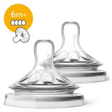 PHILIPS AVENT Avent etetőcumi Natural 2db 4 lyukú 6hó