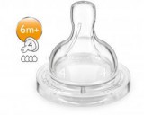 Philips Avent Classic+ SCF634/27 2 x gyors folyású, 4 lyukú pótcumi 6h+ (SCF634/27)