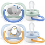 Philips AVENT játszócumi ultra air 0-6hó fiú Text 2db