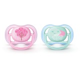 Philips Avent játszócumi ultra air 0-6hó lány mintás 2db