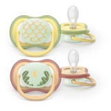 Philips AVENT játszócumi Ultra Air éjszakai mintás 0-6hó lányos 2db