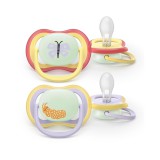 Philips AVENT játszócumi Ultra Air éjszakai pillangó 0-6hó lányos 2db