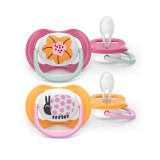 Philips AVENT játszócumi Ultra Air katica 6-18hó lányos 2db