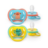 Philips AVENT játszócumi Ultra Air majom 18hó fiús 2db