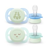 Philips AVENT játszócumi Ultra Start éjszakai 0-2hó fiús 2db