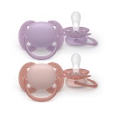 Philips AVENT játszócumi Ultrasoft neutral 6-18hó lányos 2db