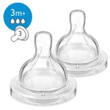 Philips AVENT SCF633/27 Classic szilikon etetőcumi 3 lyukú, 3 hó+