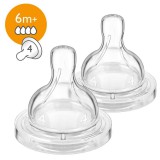 Philips AVENT SCF634/27 Classic szilikon etetőcumi 4 lyukú, 6 hó+