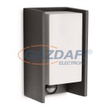 PHILIPS Bridge 163529316 mozgásérzékelő fali lámpa, 1x15W 230V E27 970Lm, antracit