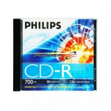 Philips CD-R 80 52x vastag tok 1db/cs (1-es címke) PH778176 / CPHN