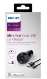 Philips Dual 5V/3.1A 15.5W iPhone, iPad, iPad mini autós USB-töltő