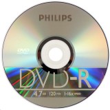 Philips DVD-R 4.7GB 16X DVD lemez slim tokos (-r4716xslim) - Lemez