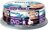 Philips DVD-R 4,7Gb 16x Hengeres nyomtatható 25db/csomag (25-ös címke) PH924306
