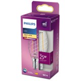 PHILIPS E14 gyertya ST35 LED fényforrás, 2700K melegfehér, 2 W, 250  lm, CRI 80, 8718699762353