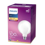 PHILIPS E27 Globe G120 LED fényforrás, 2700K melegfehér, 10,5 W, 1521  lm, CRI 80, 8718699665142