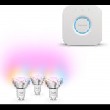 Philips Hue Bridge 2.0, Apple Homekit-kompatibilis + Philips Hue Essential White and Color Ambiance (929001180642/929004235704)