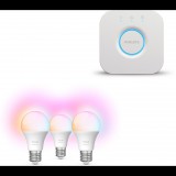 Philips Hue Bridge 2.0 + Philips Hue Essential White and Color Ambiance 8W 806 E27, 3db (929001180642/929004235407)