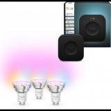 Philips Hue Bridge Pro + Philips Hue Essential White and Color Ambiance 4,7W 345 GU10, 3db (929003582607/929004235704)