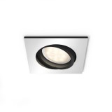 Philips Hue Milliskin alumínium süllyesztett spotlámpa bővítő, négyzet, White Ambiance, 1x5,5W, 350lm, 2200-6500K változtatható fehér, 1xGU10 LED fényforrás, 8719514338586