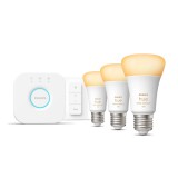 Philips Hue White ambience Kezdőkészlet: 3 db E27-es okos fényforrás (1100) + fényerő-szabályozó kapcsoló