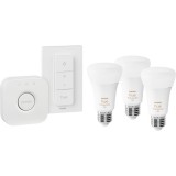 Philips Hue White and colour ambience Kezdőkészlet: 3 db E27-es okos fényforrás (1100) + fényerő-szabályozó kapcsoló