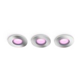 Philips Hue Xamento króm fürdőszobai süllyesztett spotlámpa 3db-os csomag, kör, White and Color Ambiance, 3x5W, 1050lm, RGBW 2000-6500K, 3xGU10 LED fényforrás, IP44, 8719514355392