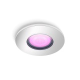 Philips Hue Xamento króm fürdőszobai süllyesztett spotlámpa, kör, White and Color Ambiance, 1x5W, 350lm, RGBW 2000-6500K, 1xGU10 LED fényforrás, IP44, 8719514355347