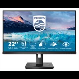 PHILIPS IPS monitor 21.5" 222S1AE, 1920x1080, 16:9 250cd/m2, 4ms, 75Hz, VGA/DVI-D/DisplayPort/HDMI, hangszóró (222S1AE/00)