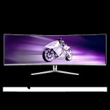 Philips Ívelt Gaming OLED monitor 49", 49M2C8900L/0 5120x1440, 32:9, 0,03ms, 2xHDMI/DP/4xUSB/USB-C, hangszóró, Ambiglow (49M2C8900L/00)